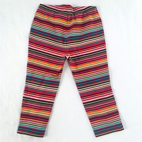 NWT Gap kids striped cropped leggings w buttons - Picture 4 of 6
